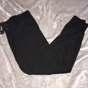 Black Polyester/Cotton Joggers